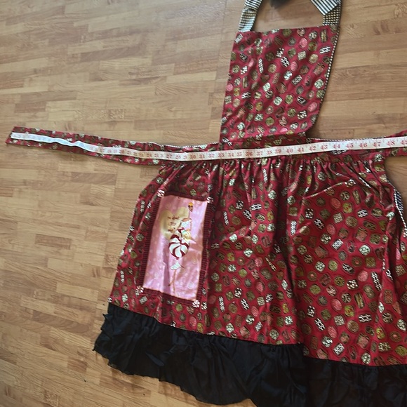 NEW Pinafore Apron Hostess Novelty Reversible Cottage Core Custom Made Sz L - Picture 15 of 16